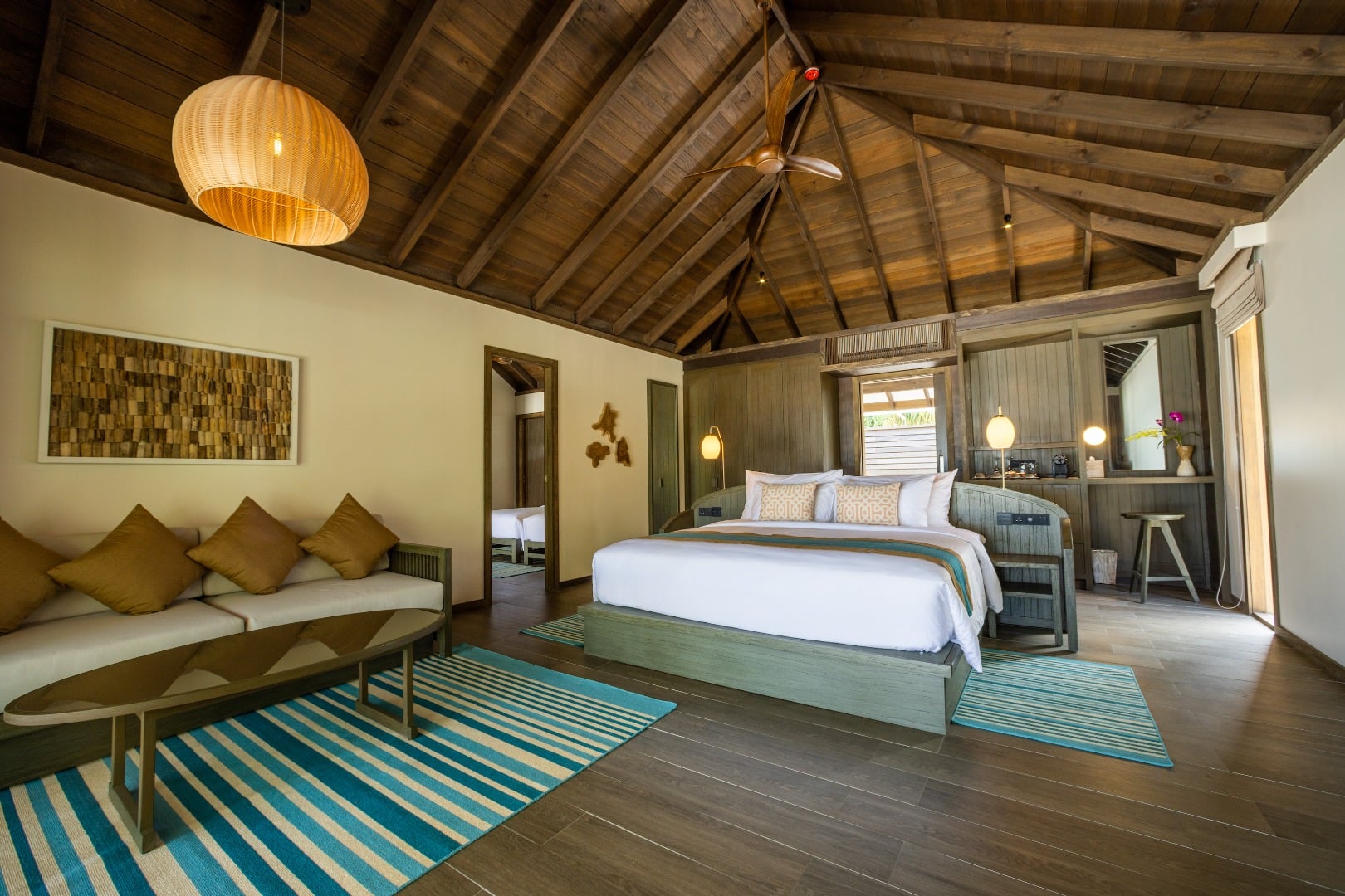 Mabin Two Bedroom Villa Innenansicht im Jawakara Islands Maldives