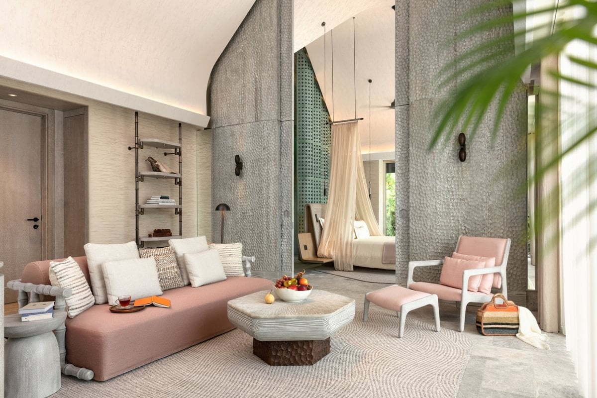 Grand Beach Pool Villa - Wohnzimmer im JOALI Being