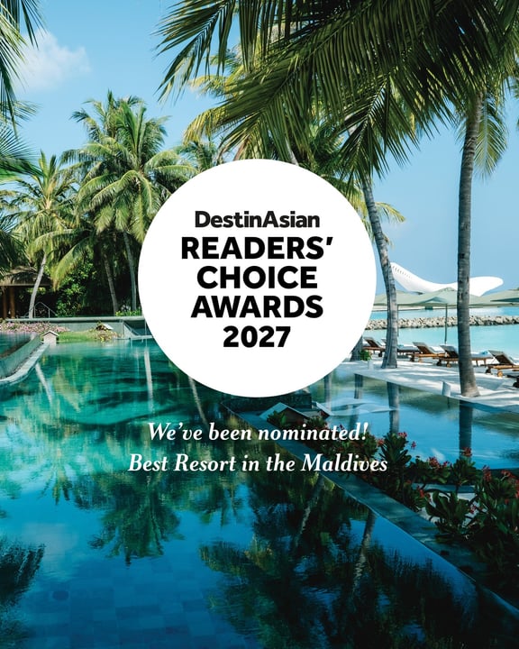 Photo by JOALI BEING in JOALI BEING with @destinasianmagazine. May be an image of magazine and text that says "DestinAsian READERS' CHOICE AWARDS 2027 ャ公 ジ西公 We've ve been nominated! Best Resort in th