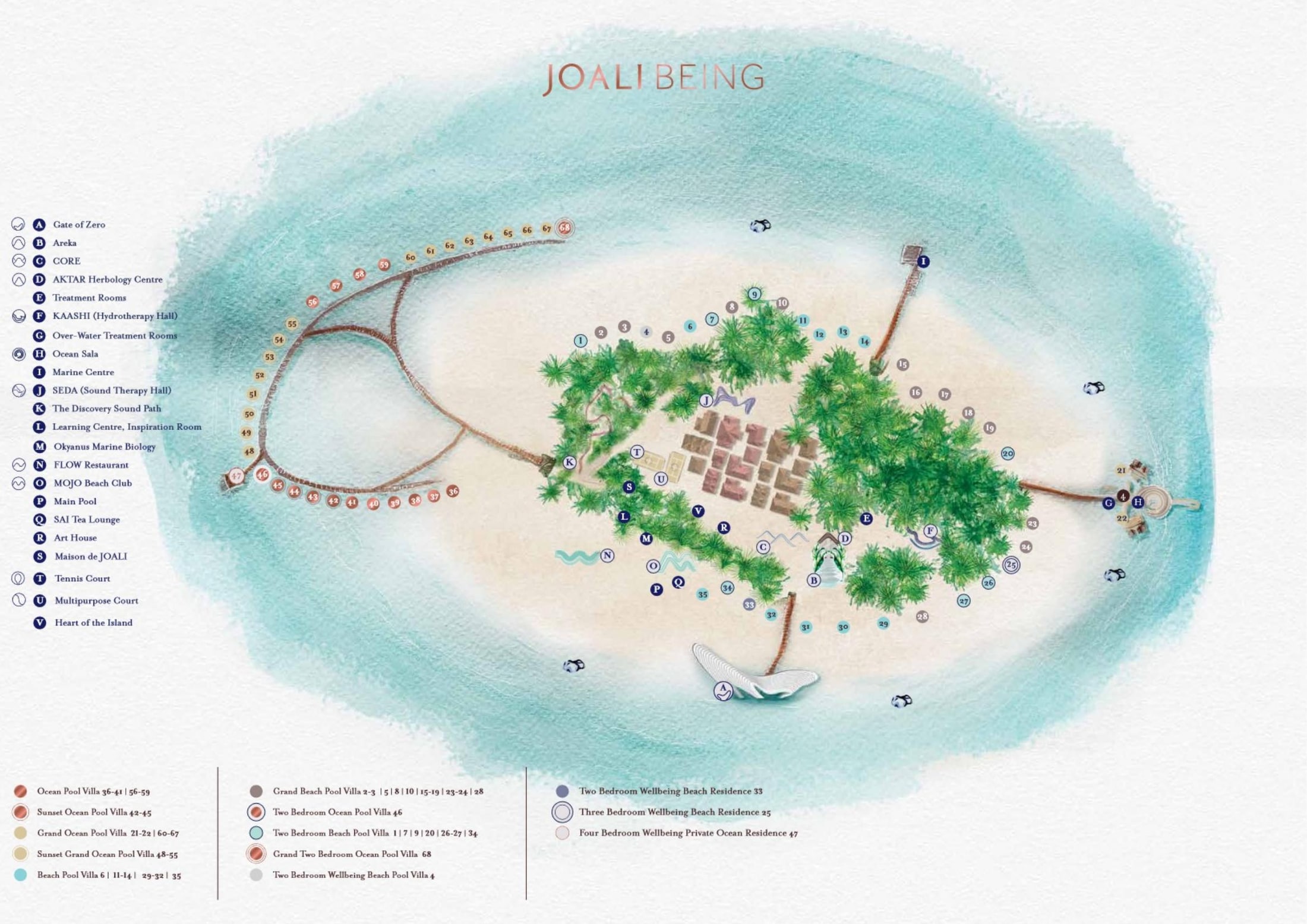 Inselkarte von JOALI Being