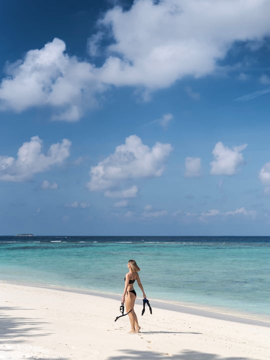 Photo by JOALI Maldives on August 05, 2026. May be an image of sarong, ocean, beach, horizon and text.