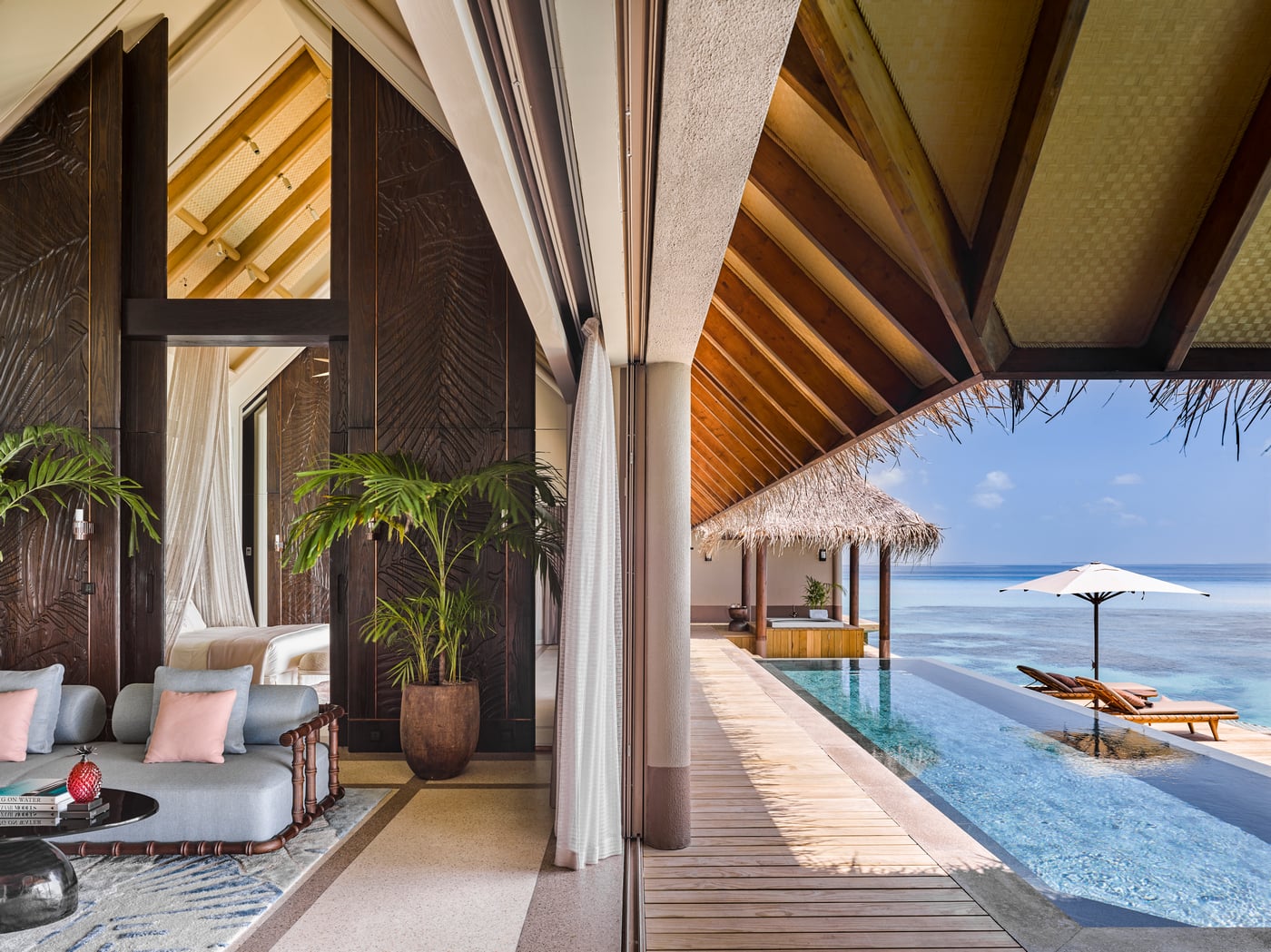 Three Bedroom Ocean Residence with Two Pools – Ausblick im JOALI Maldives