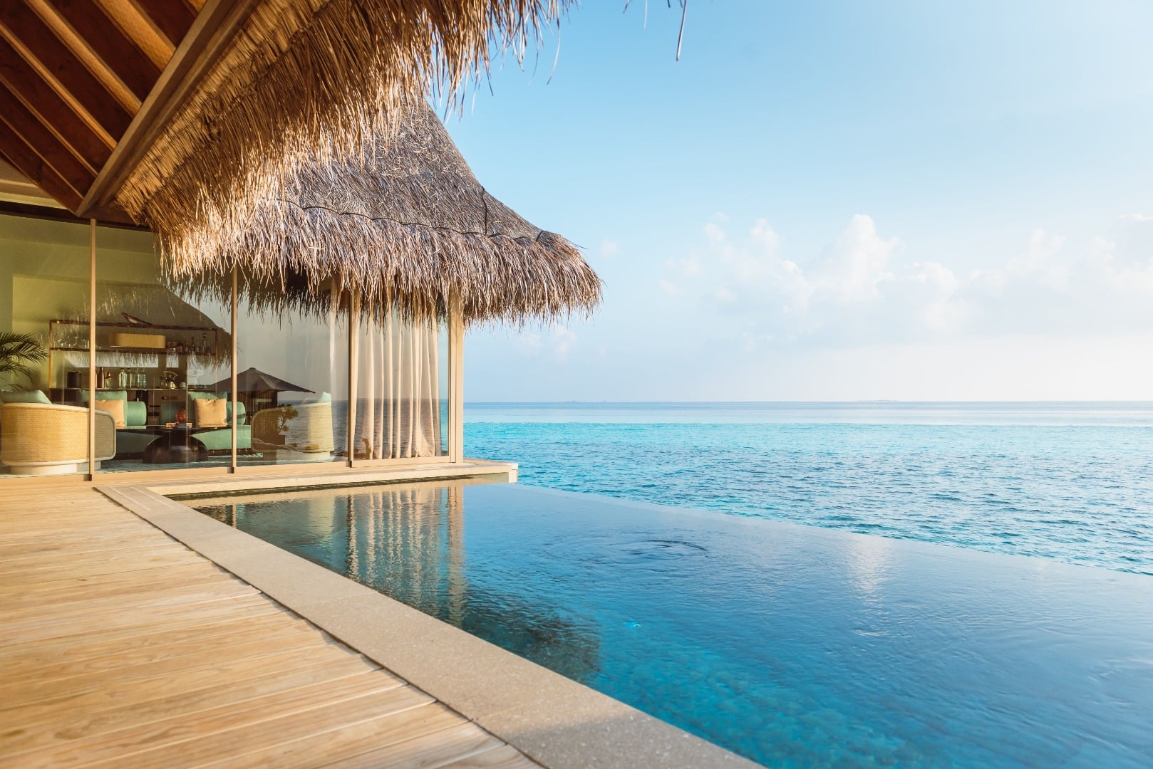 Two Bedroom Water Villa with Pool – Poolblick im JOALI Maldives