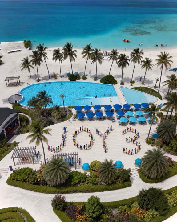 Joy Island Maldives, piscine, resort, vacances, fête, bonheur, célébration, séjour, personnes, ensemble, tout compris, hôtel