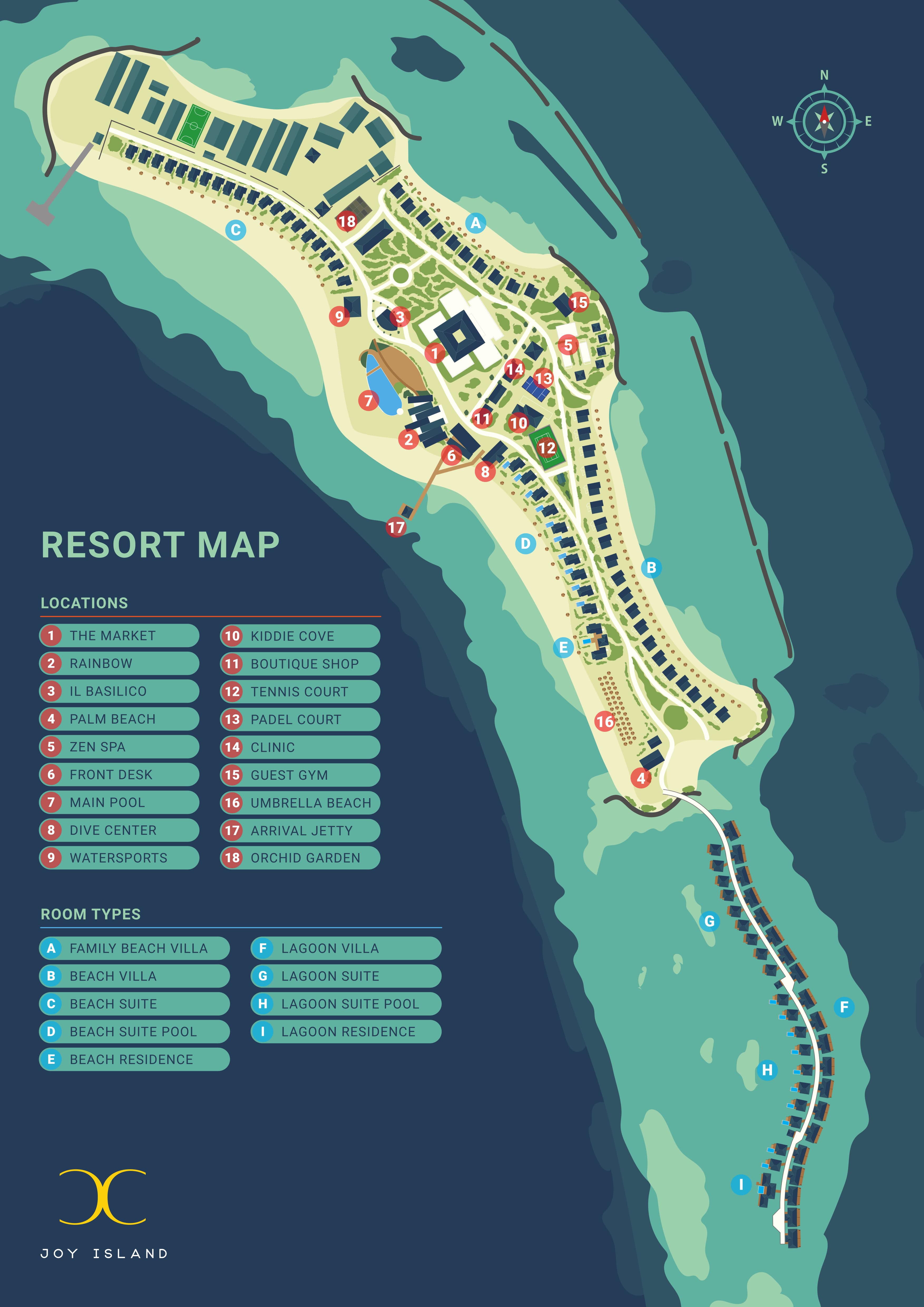 Joy Island Maldives island map