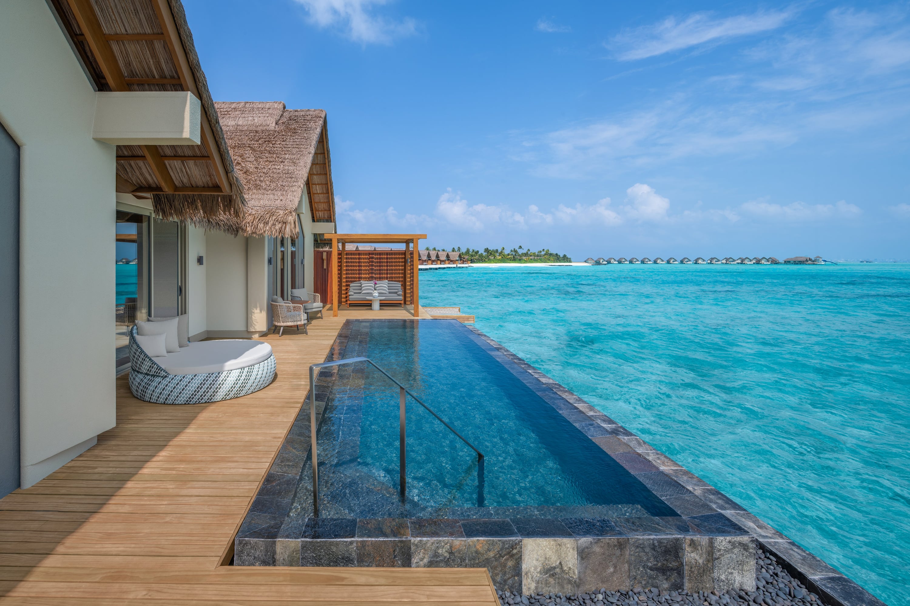 Two Bedroom Overwater Villa deck at JW Marriott Maldives Kaafu Atoll Island Resort