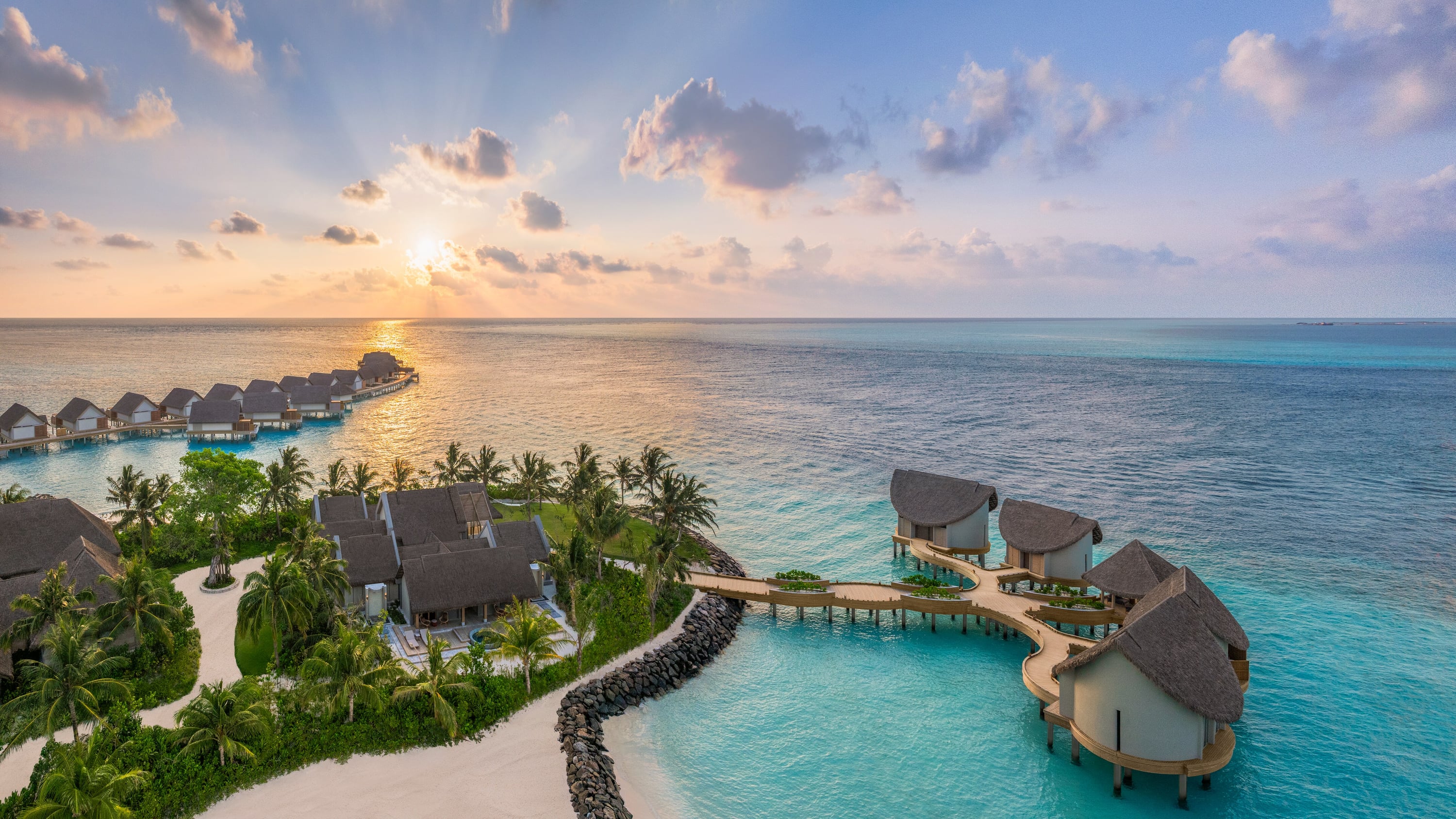 JW Marriott Maldives Kaafu Atoll Resort aerial view