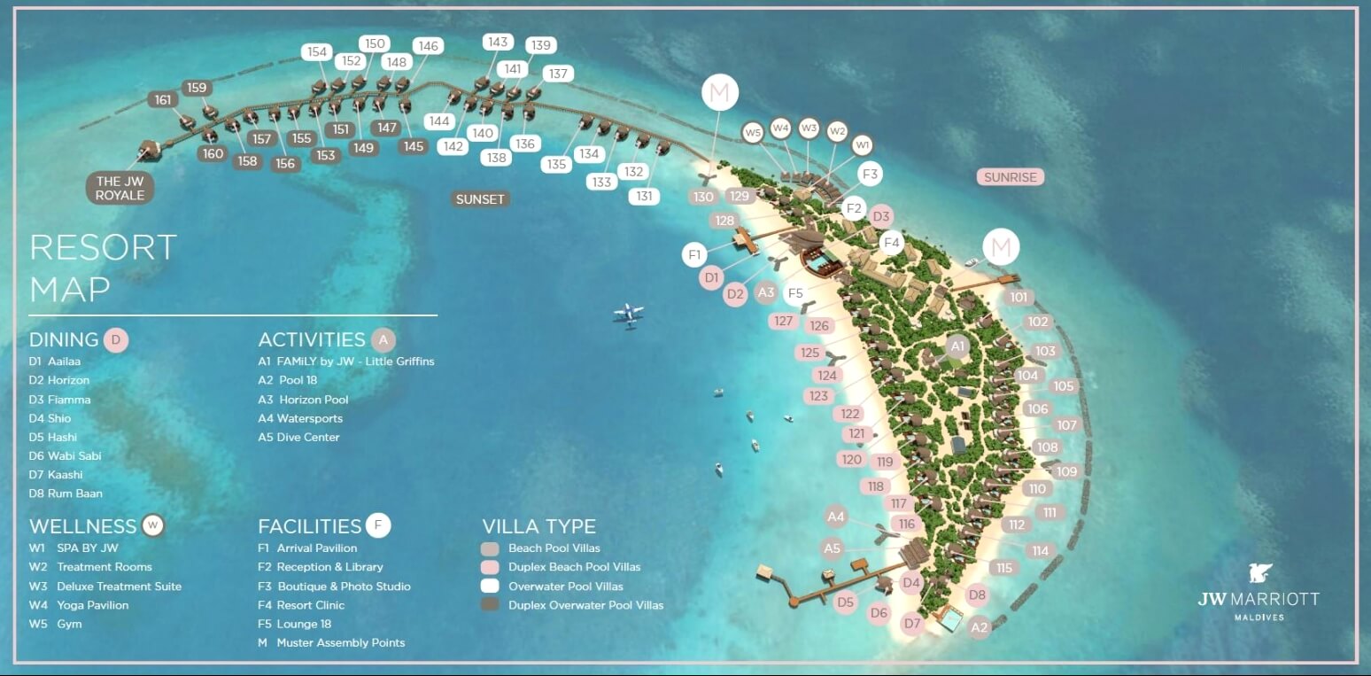 JW Marriott Maldives island map