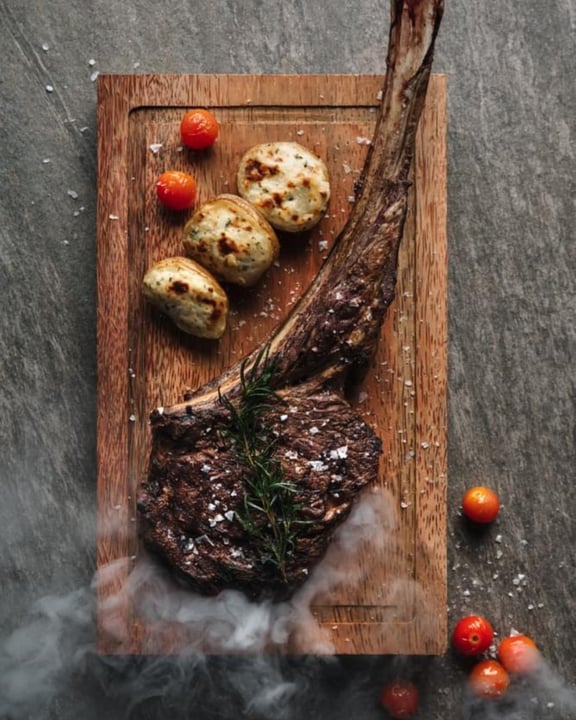 Photo by Kandima Maldives on April 30, 2026. May be an image of steak, bone, ribs and text.