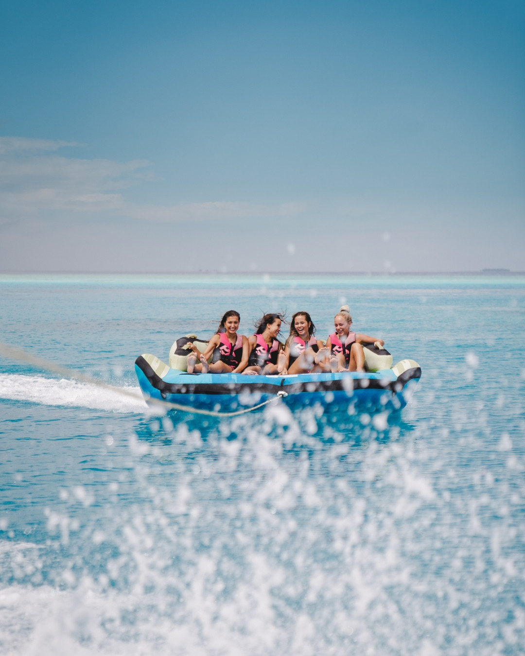 Photo by Kandima Maldives on August 07, 2026. May be an image of parasail, jet ski, raft, speedboat, outdoors and text.