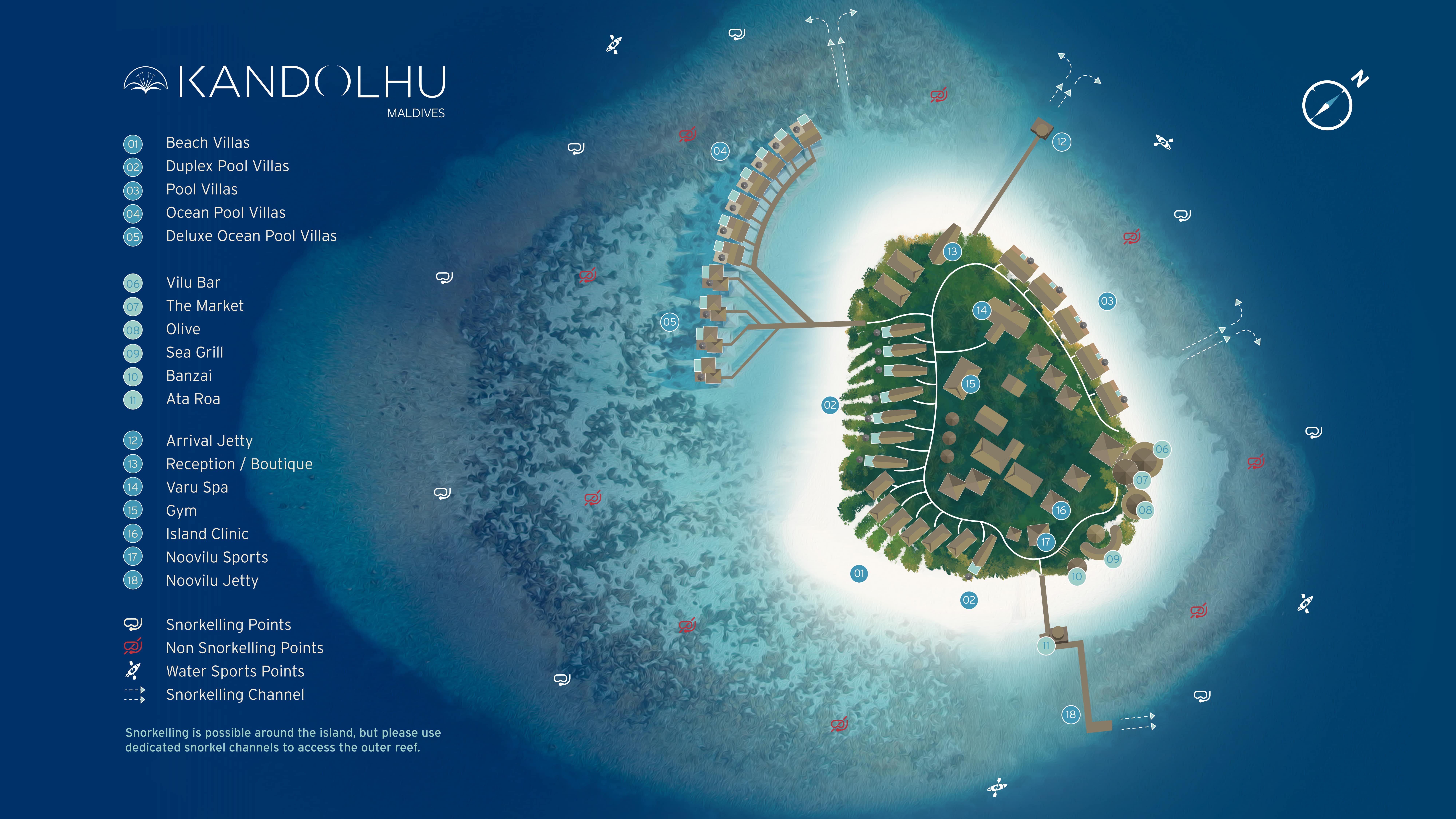 Kandolhu Maldives island map