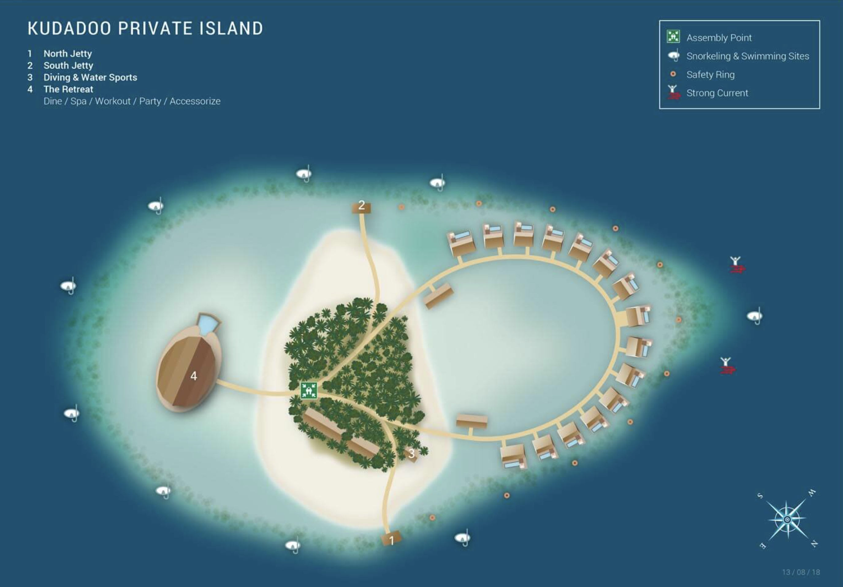 Kudadoo Maldives Private Island resort map