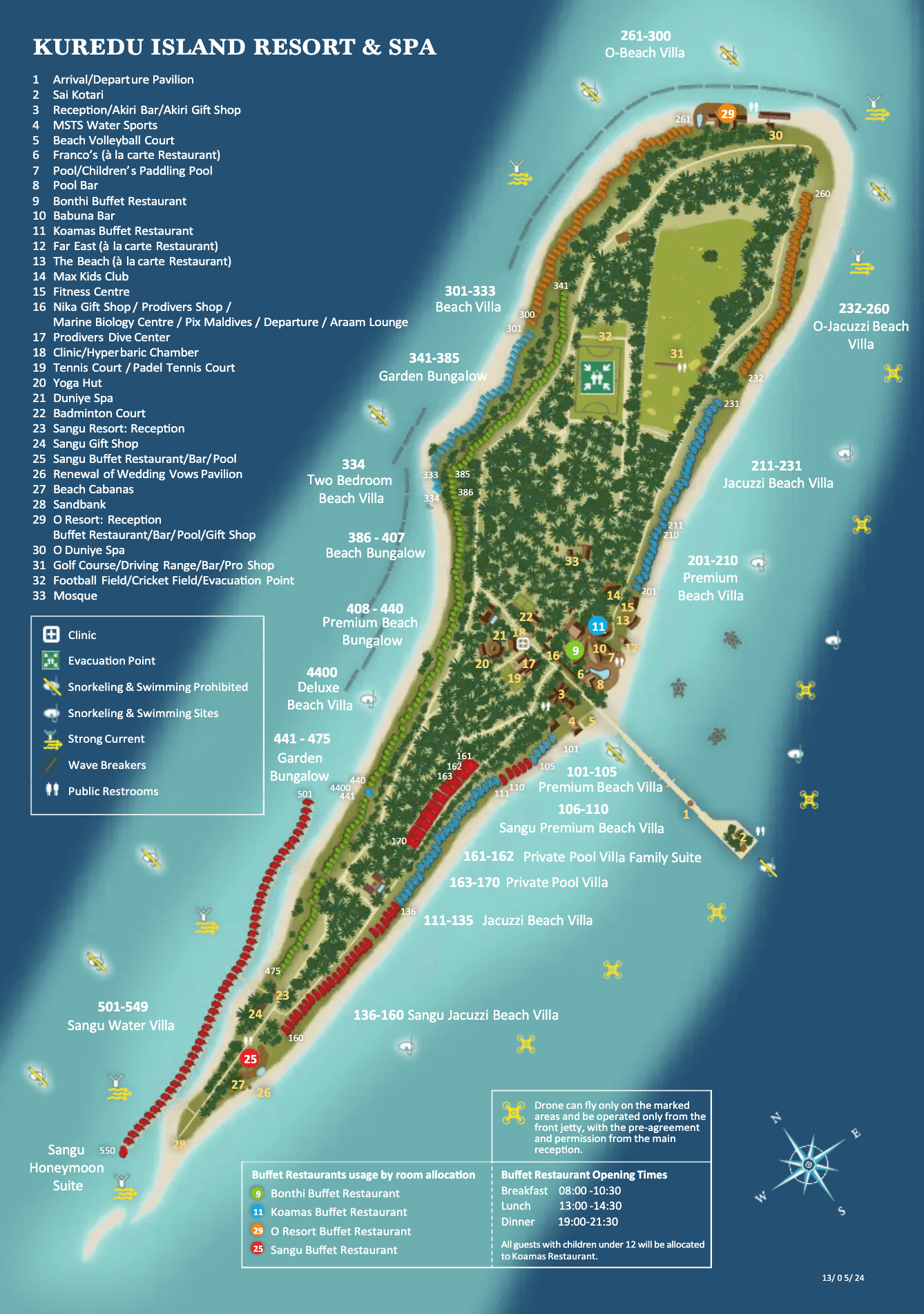 Kuredu Island Resort island map