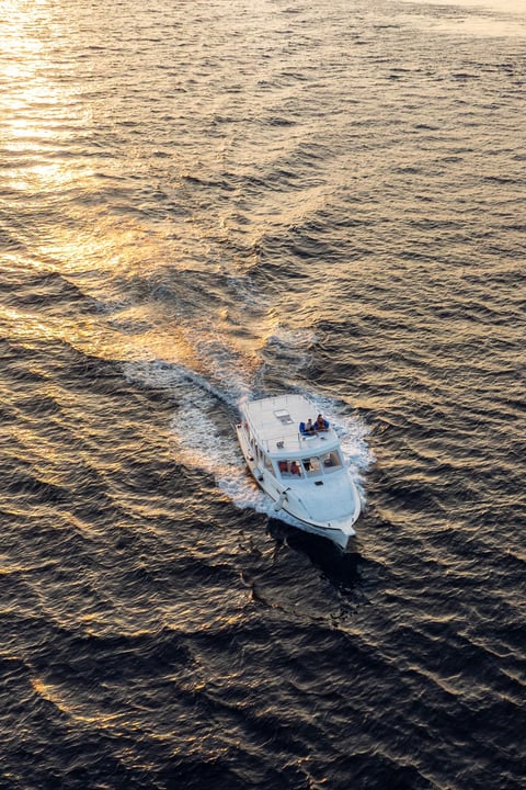 Photo by Niva Kurumba Maldives on June 15, 2026. May be an image of yacht, speedboat, ship, ocean, water and text.