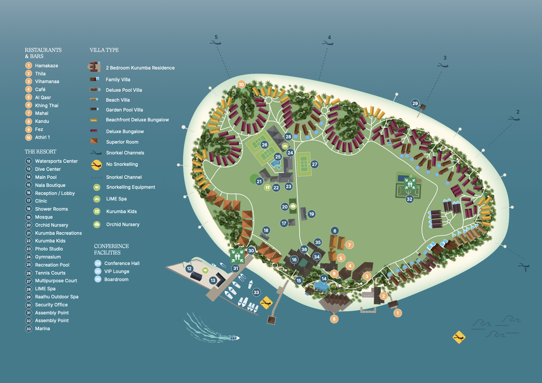 Niva Kurumba Maldives island map
