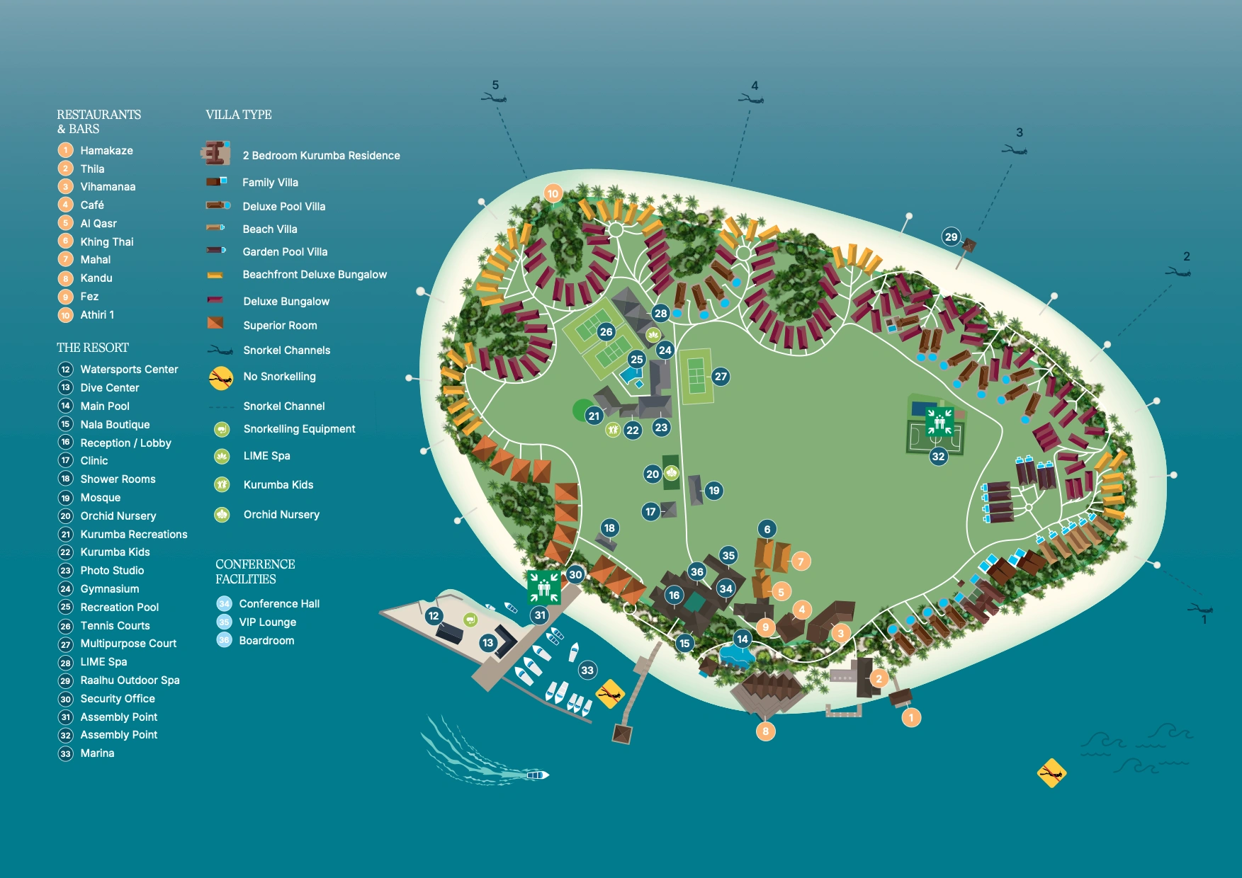 Niva Kurumba Maldives island map