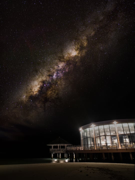 Photo shared by Le Méridien Maldives Resort & Spa on June 10, 2026 tagging @visitmaldives, @lemeridienhotels, @marriottintl, @marriottbonvoy, and @spacecat.astrotourism. May be an image of text.