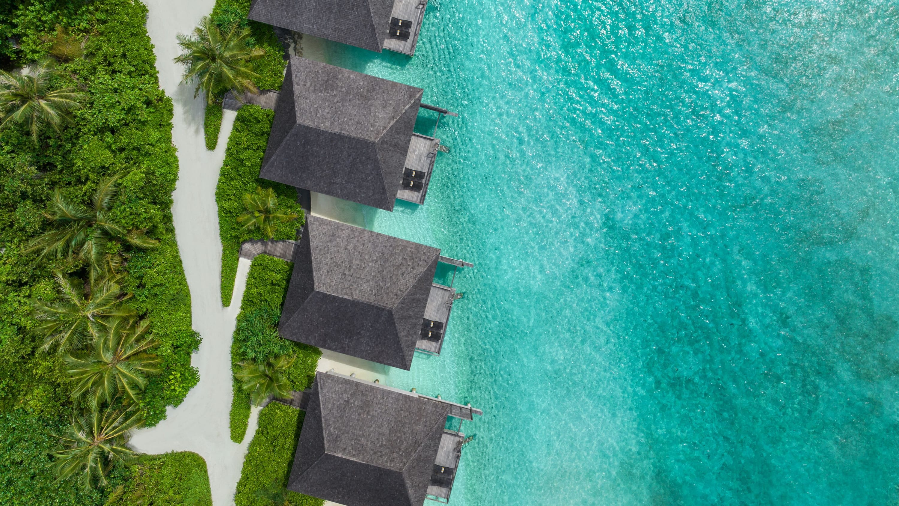Lagoon Villas mit privater Terrasse - Zugang zum Ocean im Le Méridien Maldives Resort & Spa