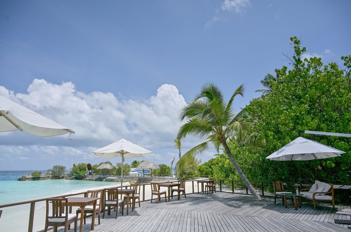 Photo by Makunudu Island on June 10, 2026. May be an image of deck chair, umbrella, ocean, cabana and text.
