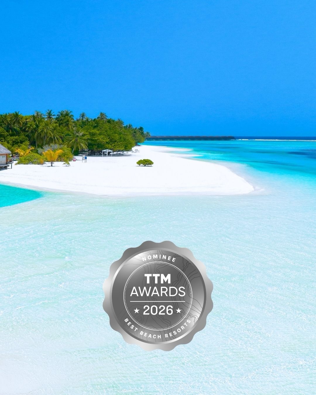 Meeru Maldives beach drone image