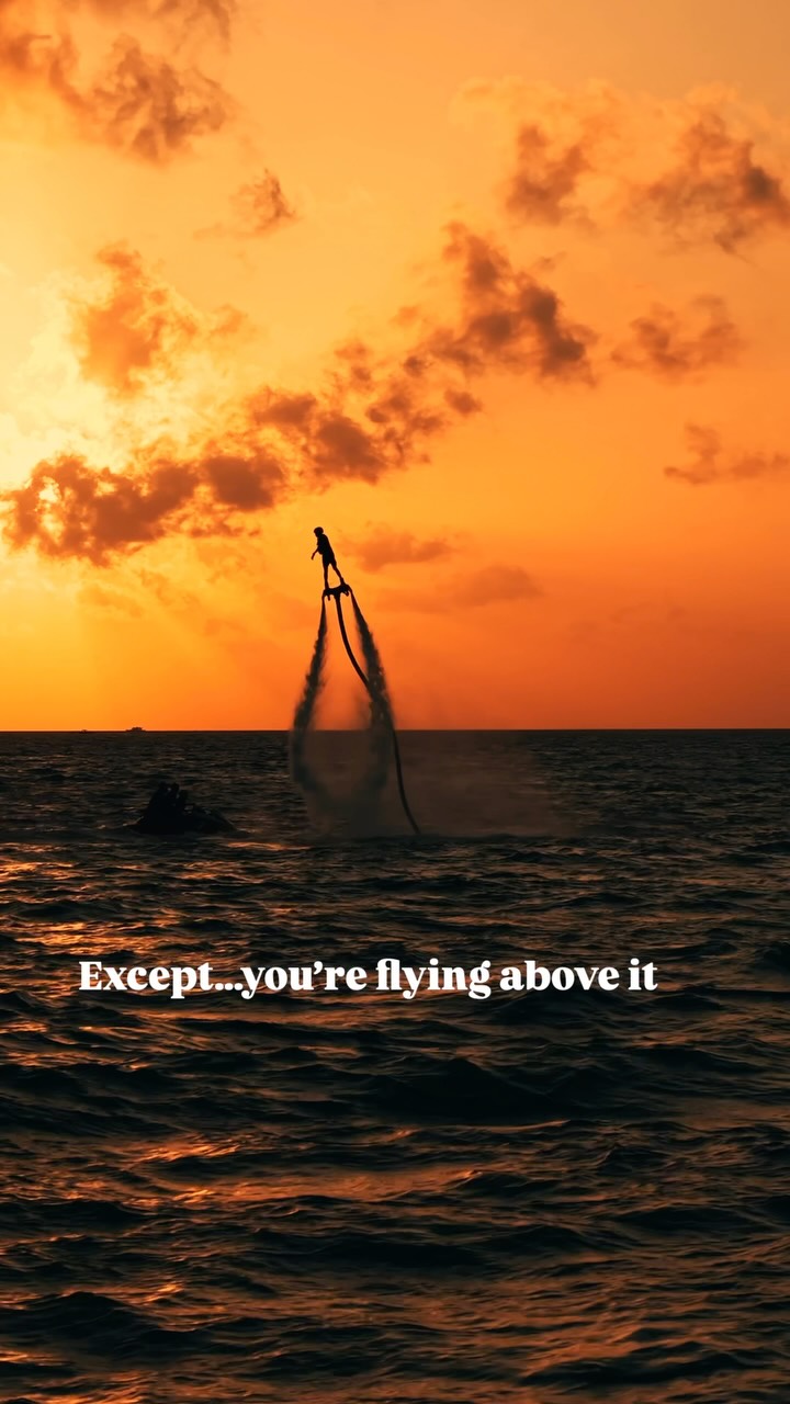 Golden skies, tranquil waters, and unforgettable moments with flyboarding. 

Add an adventure to your island escape.

🏝️ @meerumaldives 
📍 North Malé Atoll
📸 @nazyhhasan 

#flyboarding #meerumaldiv