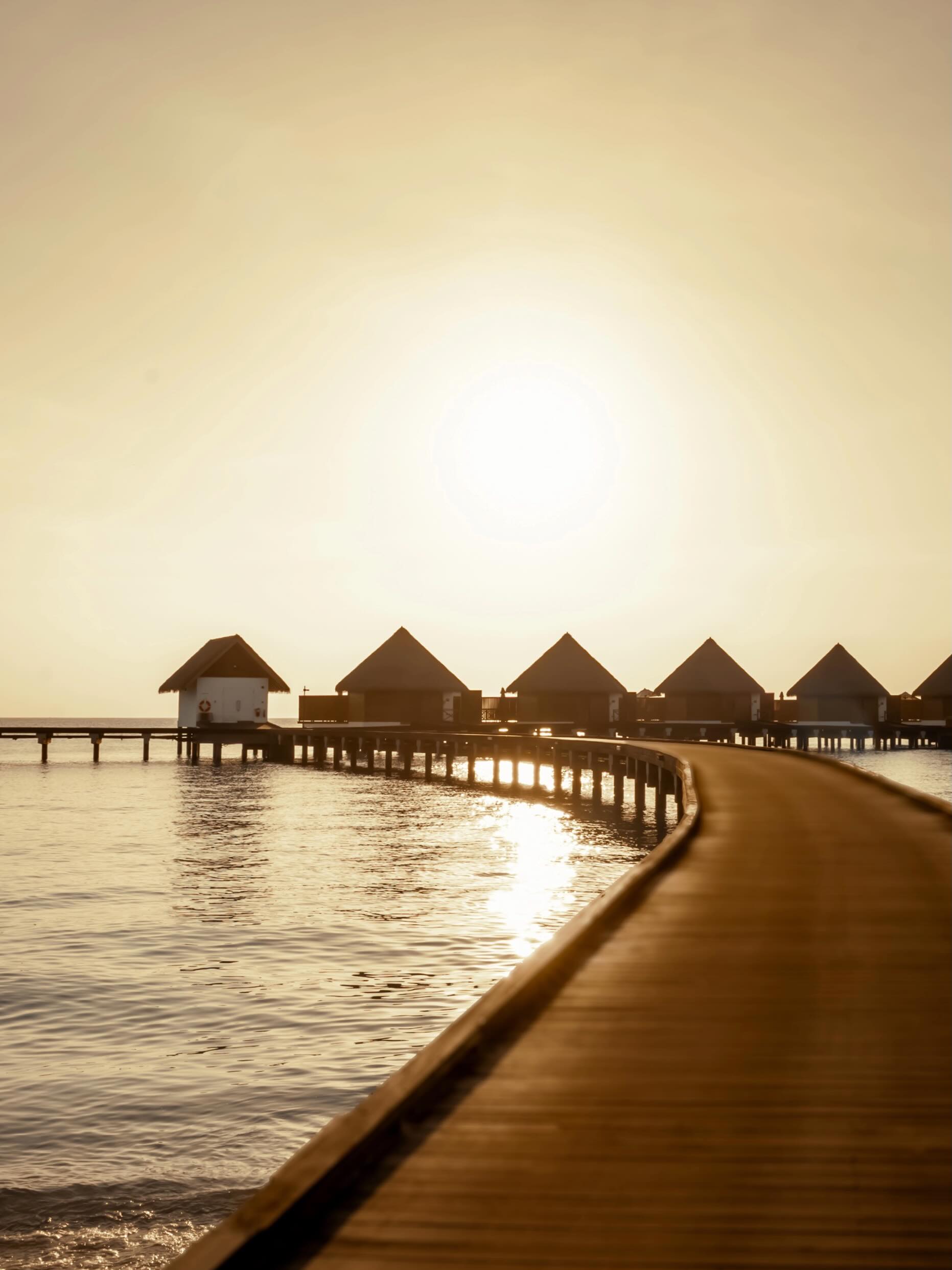 Photo by Mercure Maldives Kooddoo on June 11, 2026. May be an image of twilight, horizon and text.