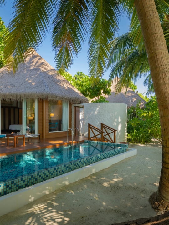 Foto von Mercure Maldives Kooddoo vom 19. Juli 2026. Könnte ein Bild von einer Cabana und Text sein.