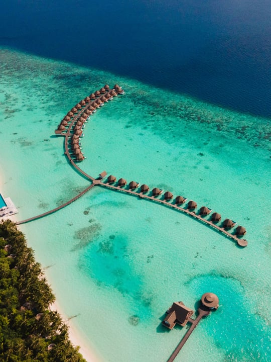 Une île, toutes les nuances de bleu. 💙

Du lagon turquoise et des villas sur pilotis jusqu’au récif qui rencontre l’océan profond, voici les Maldives dans toutes leurs couleurs. Admirez l’ensemble vu du ciel, puis venez déc