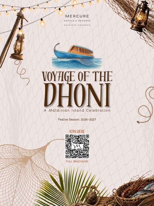 La saison des fêtes prend le large. ⛵✨

Bienvenue à bord du Voyage of the Dhoni, notre célébration festive 2026–2027 inspirée de l’esprit des Maldives. Des traditions insulaires à une restauration mémorable et des fes