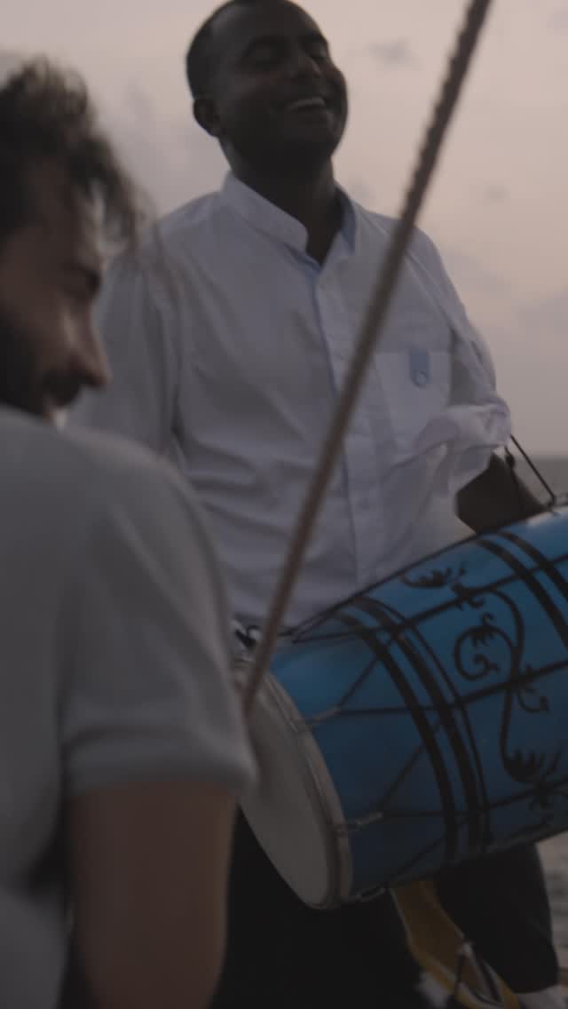 Sailing into the golden sunset on our traditional dhoni, Saima, glowing with joy, hearts bursting with happiness. She twirls and dances play