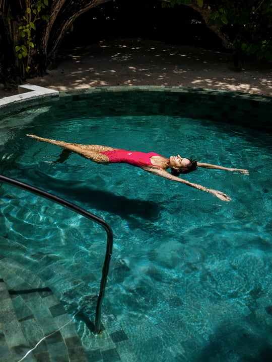 Photo by Milaidhoo Maldives on August 31, 2026. May be an image of swimming, wetsuit, raft, pool and text.