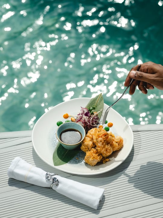 Young Gourmet Dining at Kuredhivaru. Shared family moments, made effortless. Our Young Gourmet Menu is designed for curious young palates, for guests up to 15.99 years, available across Bodumas, Latit