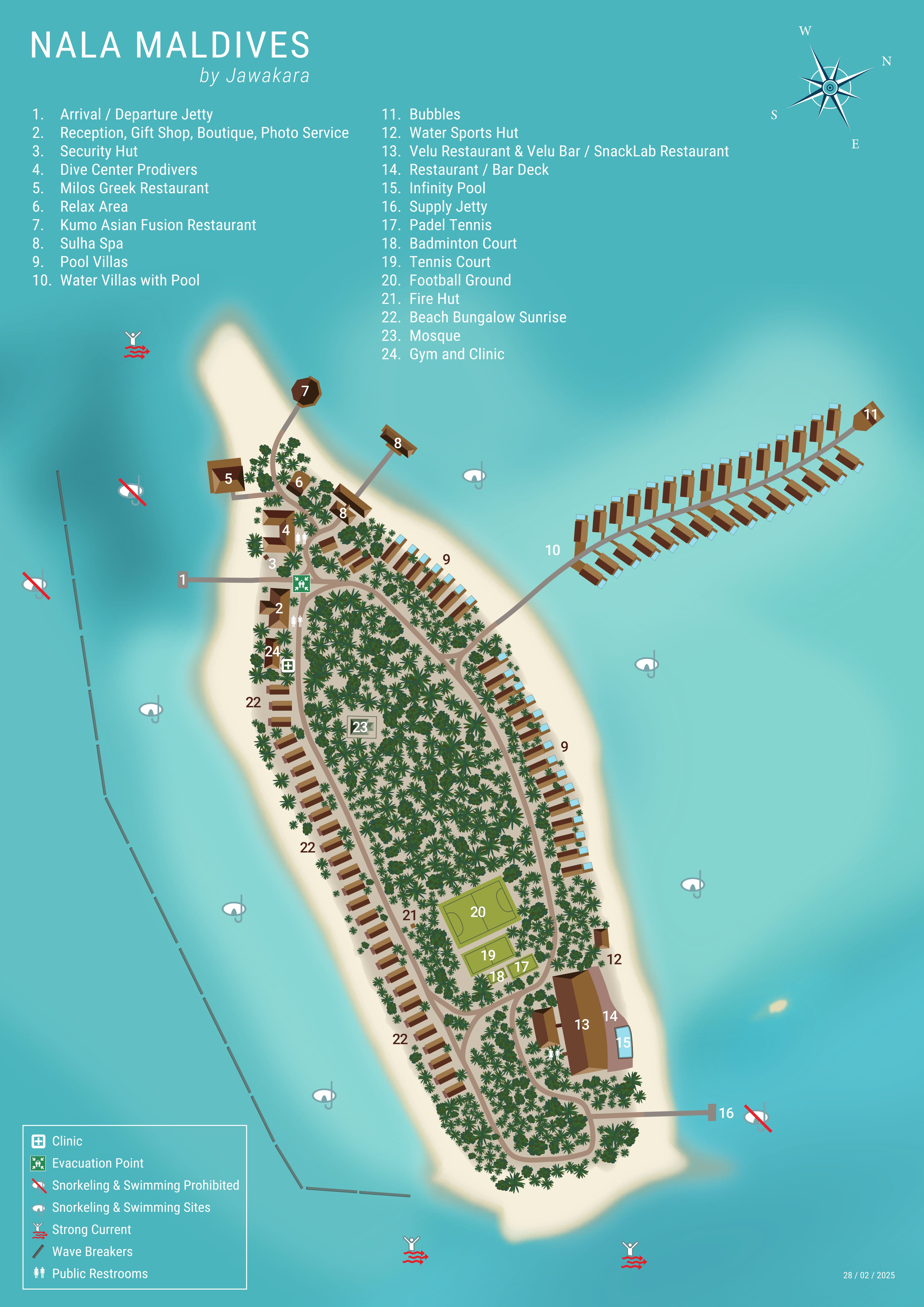 Nala Maldives by Jawakara resort island map