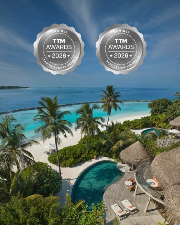 Photo by The Nautilus Maldives on May 11, 2026. May be an image of beach, horizon and text that says "NOMINEE NOMINEE TTM AWARDS TM AWARDS 2026 LEADING #ЛblΙH6 RESO UXURY 2026 85T0NESONY) E. DESIGN".