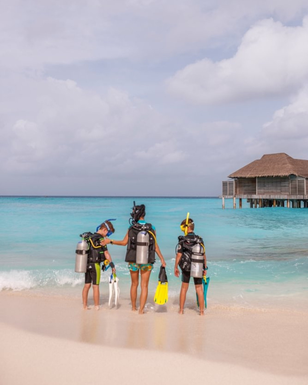 Photo by The Nautilus Maldives on August 02, 2026. May be an image of snorkel, wetsuit, water and text.