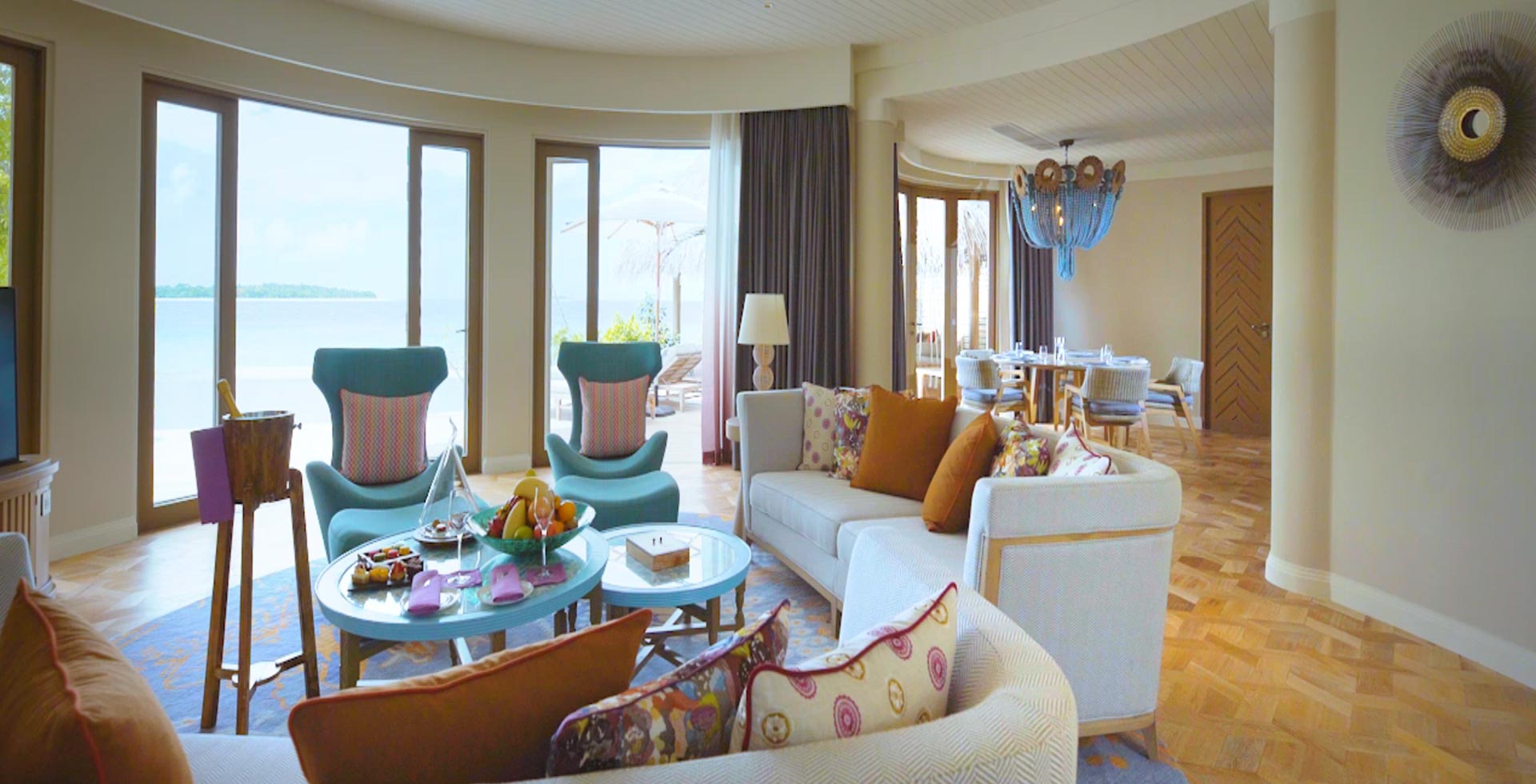 The Nautilus Mansion aerial with private beach