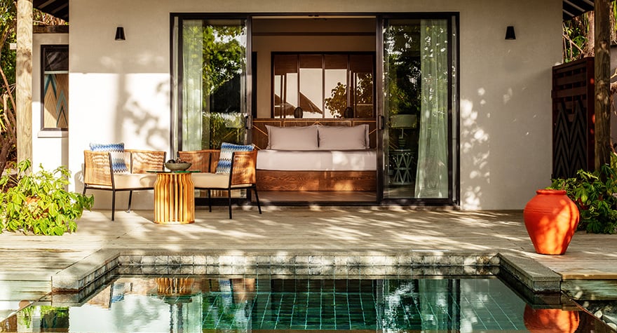 Sunset Beach Pool Villa im NH Collection Maldives Havodda Resort