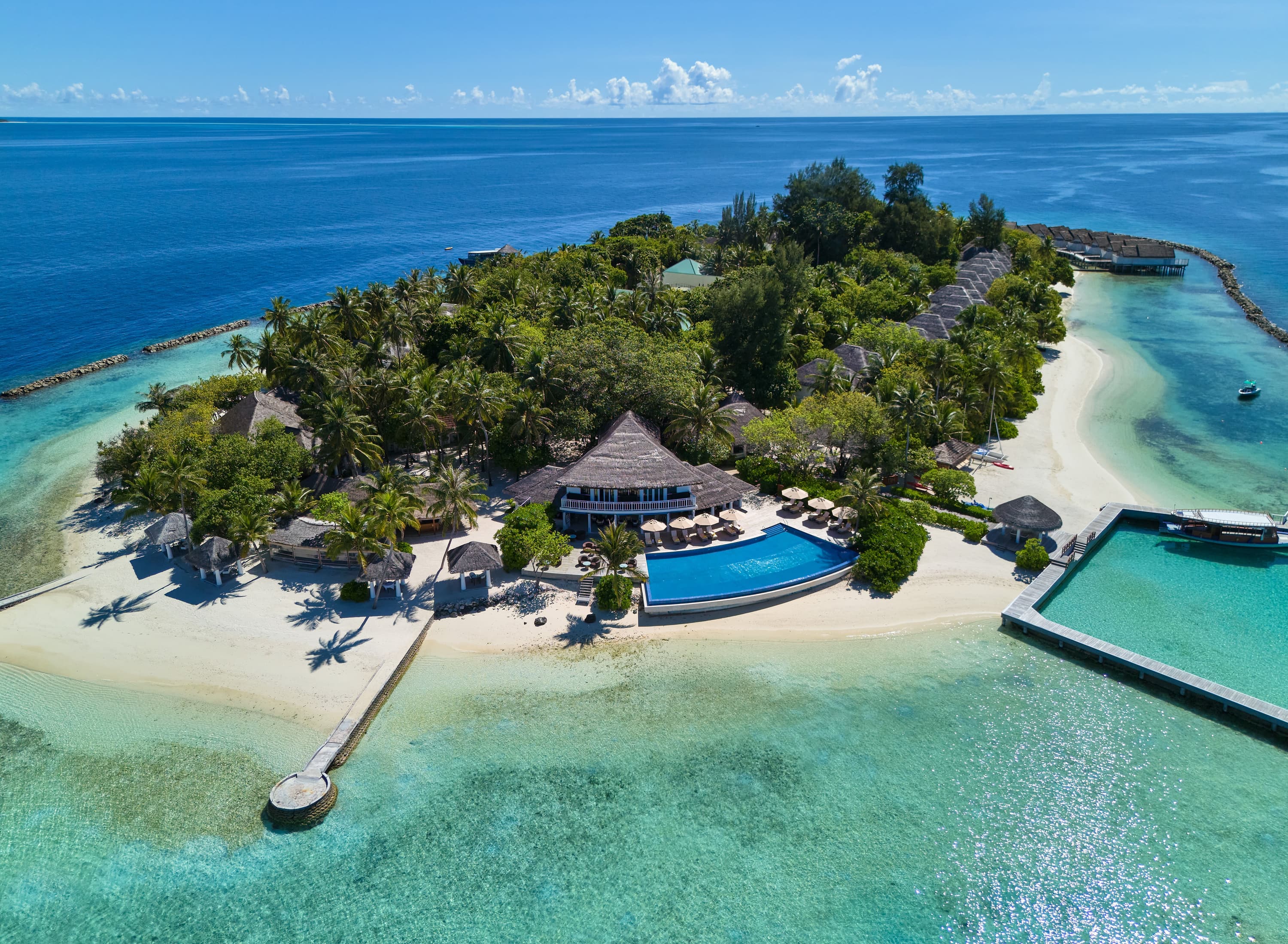 NH Maldives Kuda Rah Resort aerial view