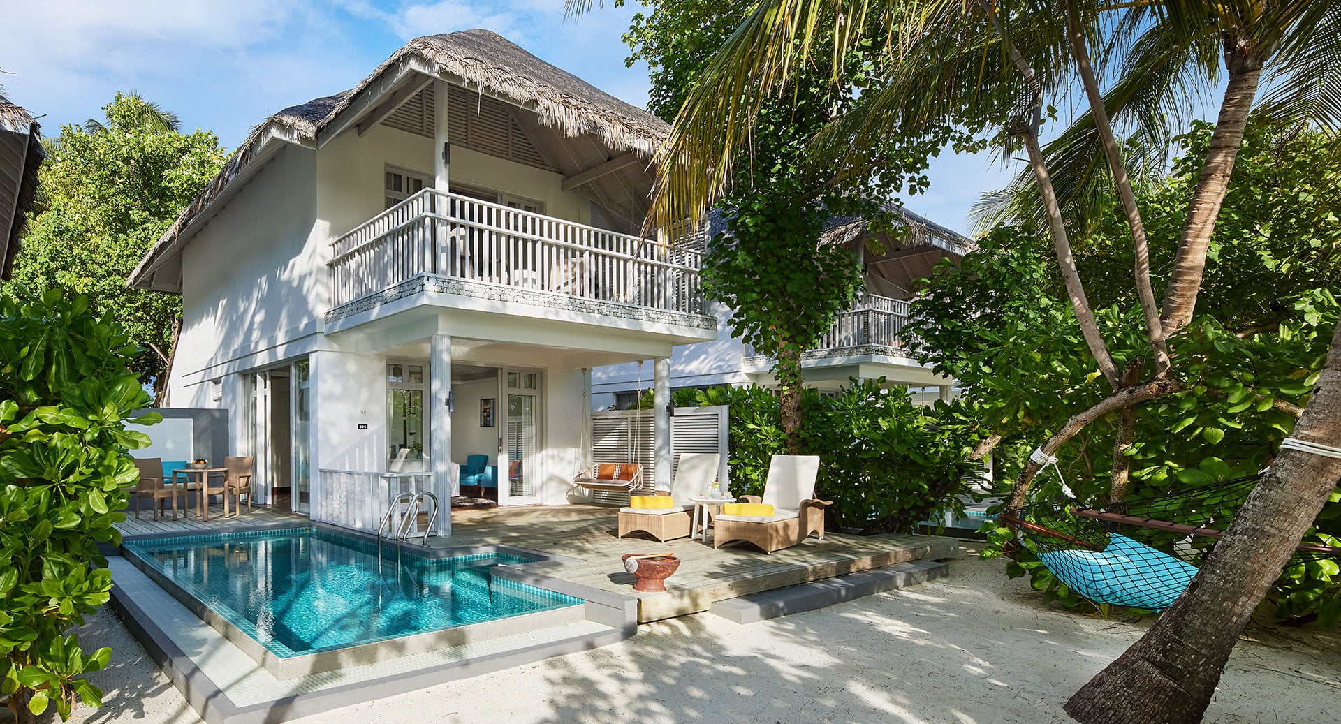 Two Bedroom Beach Pool Pavilion Villa at NH Maldives Kuda Rah Resort