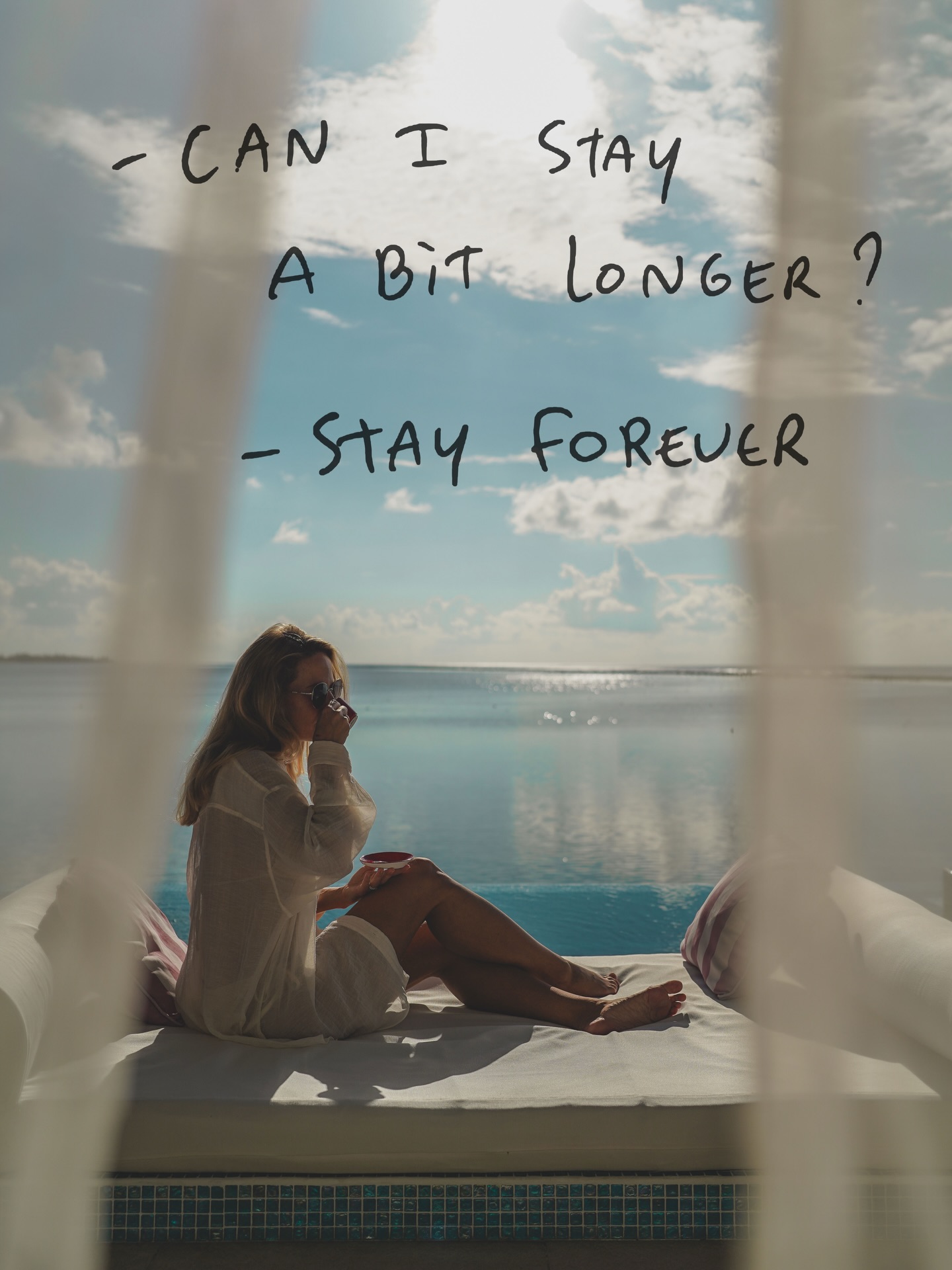 Can we stay a bit longer?
Honestly, this place makes you want to stay forever. From slow mornings in our water villa and floating breakfasts above the pool to dolphins by the boat, soft white beaches,
