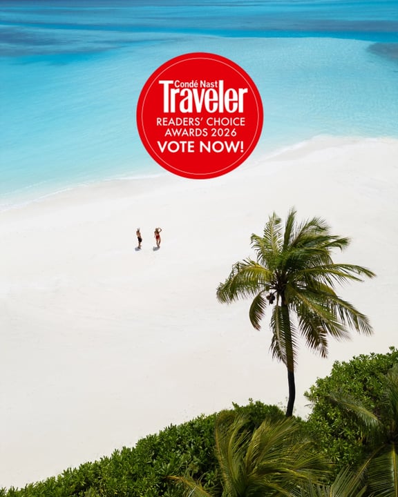 Photo by Niyama Private Islands Maldives on June 16, 2026. May be an image of magazine, poster, beach, palm trees and text that says "Traveler Condé Nast READERS READERS'CHOICE CHOICE AWARDS 2026 VOTE