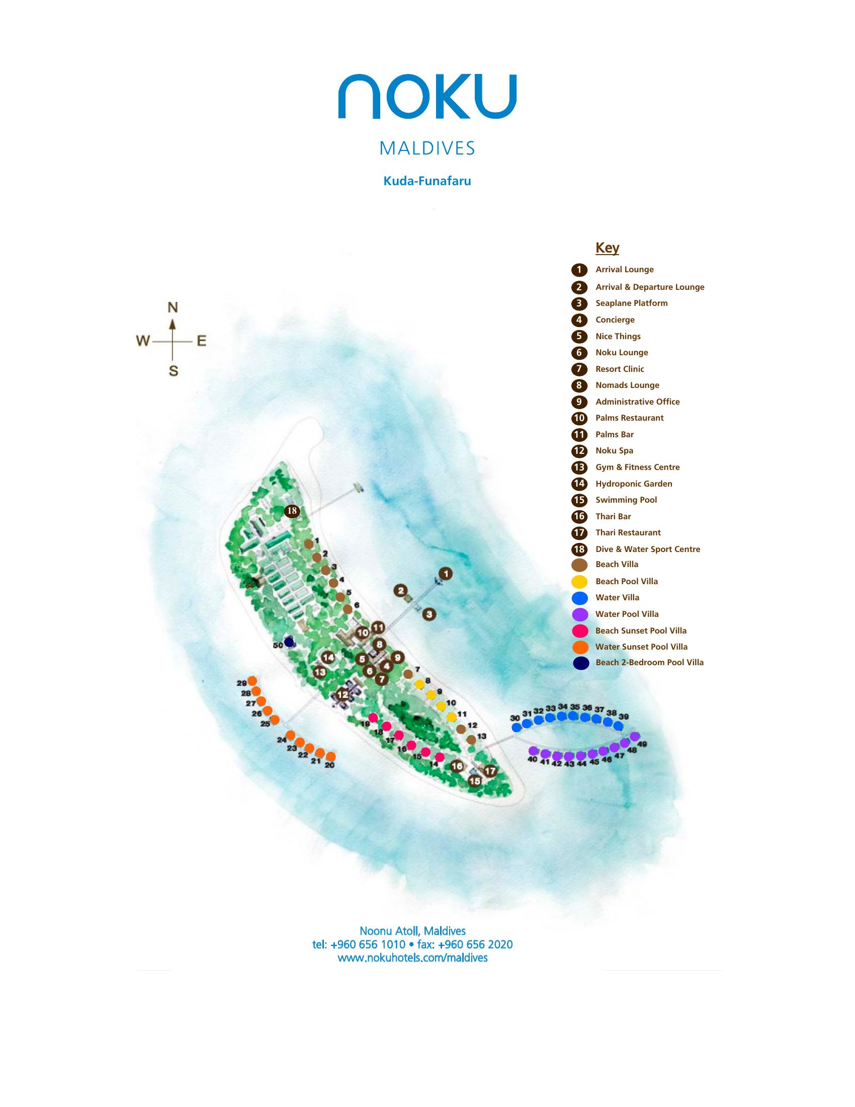 Noku Maldives island map