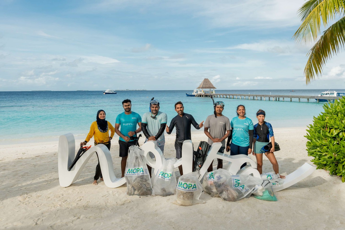 Photo by Nova Maldives on June 09, 2026. May be an image of one or more people, beach and text that says "nove MOPAR /MOP MODi MOPA MOP".