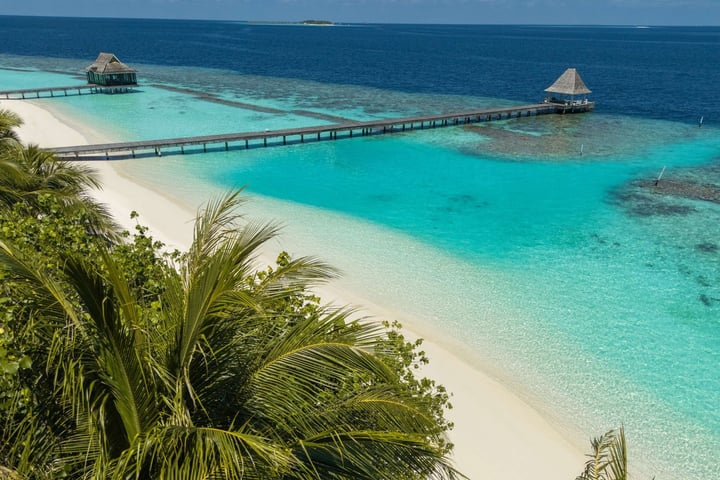 Foto von Nova Maldives vom 17. Juli 2026. Zeigt möglicherweise Ozean, Strand und Text.