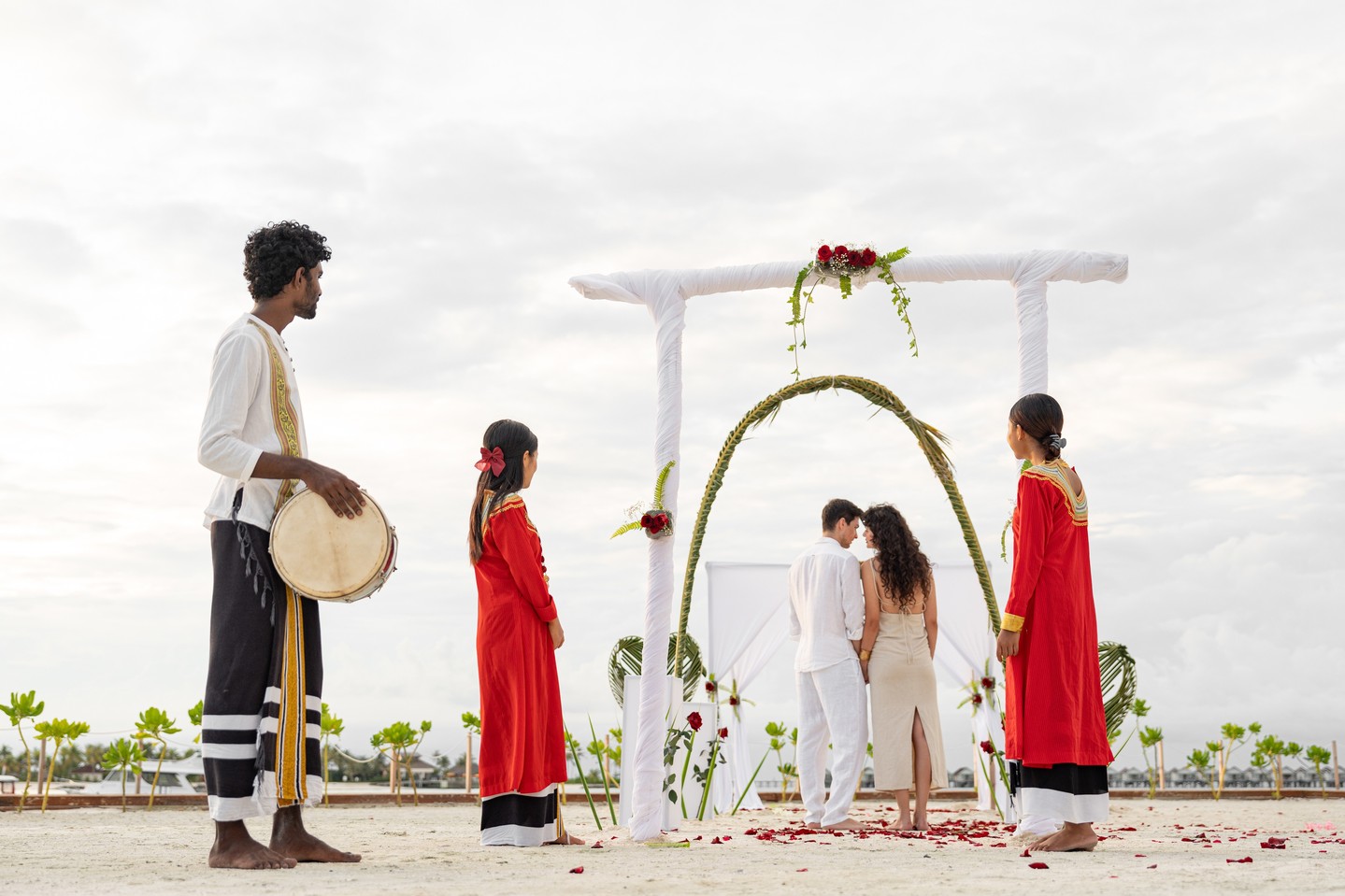 Photo by OBLU XPERIENCE Ailafushi on April 20, 2026. May be an image of tambourine, wedding and text.