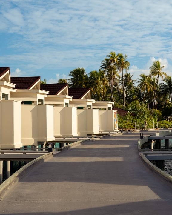 A short walk and the lagoon is right there.⁠
⁠
At OBLU XPERIENCE Ailafushi, the Water Villas open onto the turquoise waters, giving you the freedom to start your mornings at your own pace.⁠
⁠
Could yo