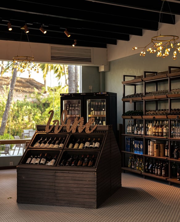 Take your pick from the Wine Boutique at La Promenade, with a selection of bottles to enjoy during your island stay.⁠
⁠
What would you choose to pour for an evening in the Maldives?⁠
⁠
#AilafushiMaldi
