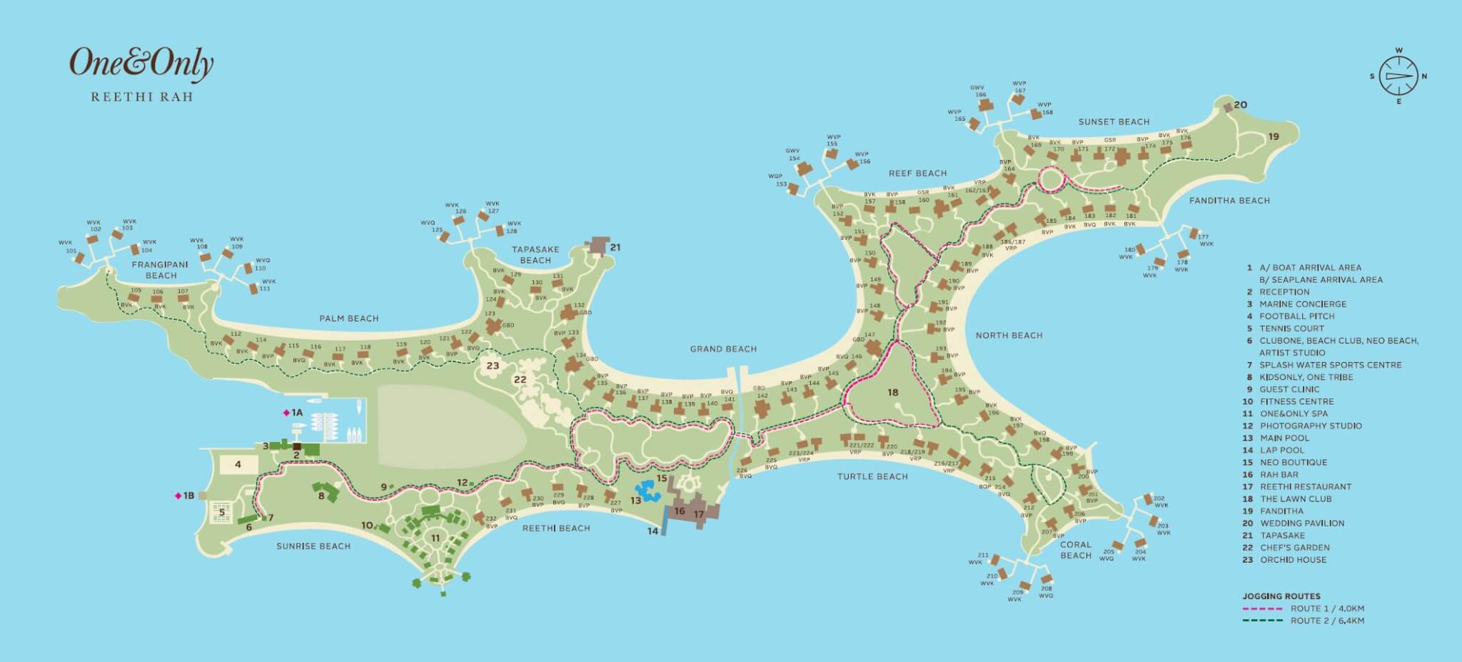 One&Only Reethi Rah island map