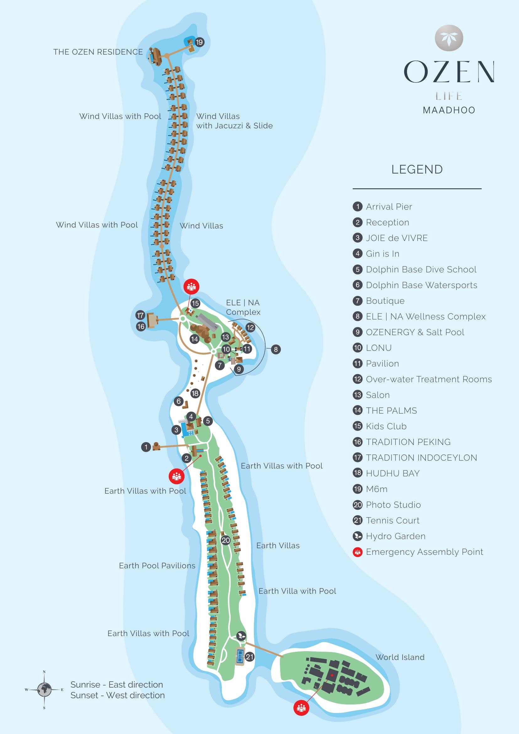 OZEN LIFE MAADHOO resort island map