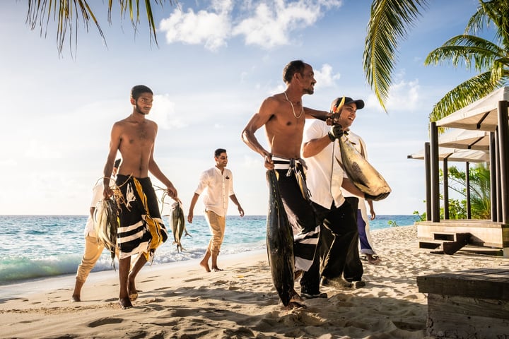 Photo by Park Hyatt Maldives Hadahaa in Park Hyatt Maldives Hadahaa. May be an image of one or more people, sarong, beach and text.